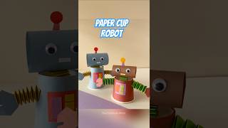 paper cup robot #freetemplate #kidscrafts #easycraft #funcrafts #diyrobot #papercupcraft #easygift