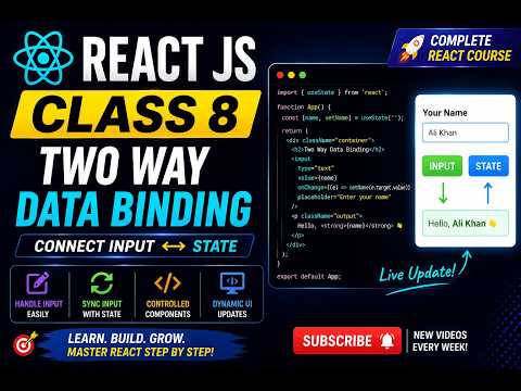 React JS Class 8 | Two Way Data Binding Explained