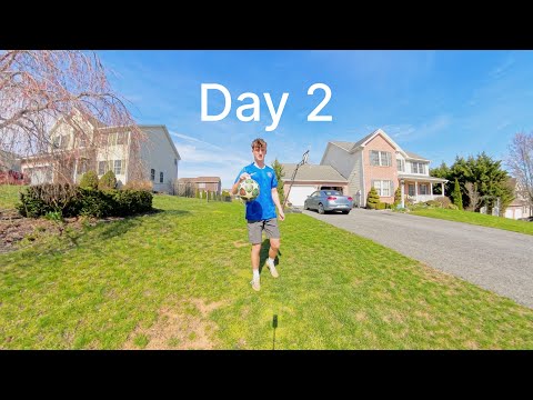 Solo Soccer Training Outside (small yard)