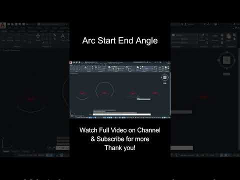 How to draw an arc with start end angle tool in AutoCAD? #autocad #tutorial #shorts