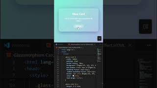 Card UI HTML CSS. #shorts #viral #coding #webdesign #programming