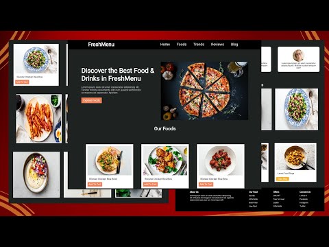 Part-2: Food Restaurant Website Using HTML CSS and JavaScript | Food Website Using HTML and CSS