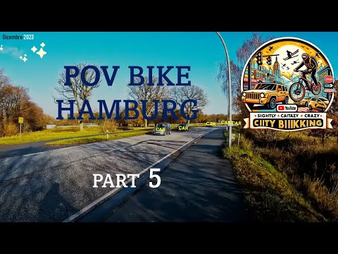 POV bike Hamburg #5 - autumn Norderstedt ride, number plates tutorial, honking Smarts (subtitles)