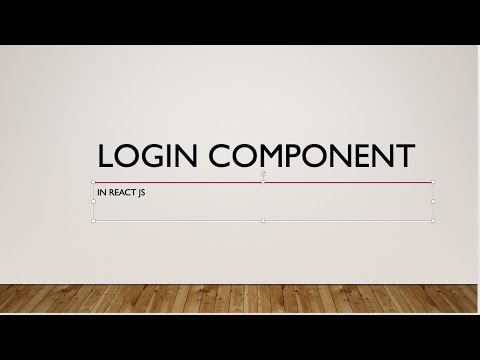 Login component in React js