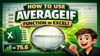 How to use the AVERAGEIF function in Excel