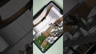 3d Modeling of a modern kitchen with Sketchup on iPad#architect #sketchup #architecture #3dmodeling