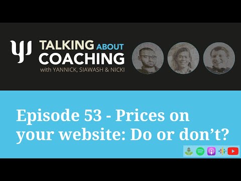 Prices on your website: Do or don’t? Talking About Coaching - Episode 53