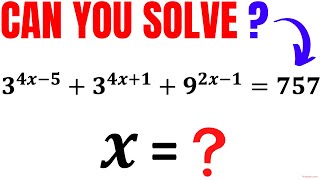 Mathematical Olympiad | Learn how to solve exponential equation quickly | Math Olympiad Training