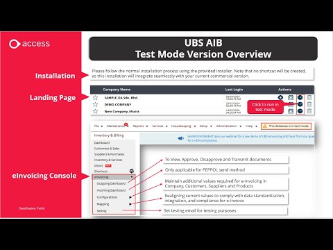 UBS Accounting & Billing (E-Invoice) - Beta Version Preview