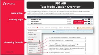 UBS Accounting & Billing (E-Invoice) - Beta Version Preview