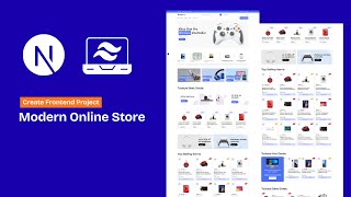 Build Modern Online Store using Next JS & Tailwind CSS | Next JS project for beginners 2025