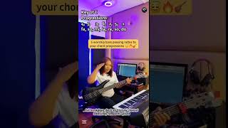 5 worship bass passing notes to your chord progressions 😇🔥🎸 #shorts #basslessons #bassguitar