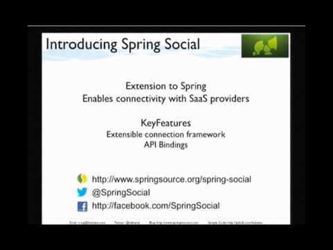 Spring Social (Craig Walls) Chicago Java Users Group 03/19/2013
