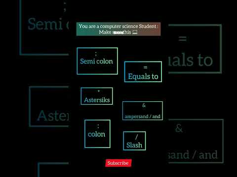 Learn the most important programming symbols every Computer Science student should know! 💻