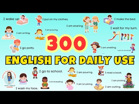 Daily Use English Sentences for Kids | Routines and Action Words |English Vocabulary |Opposite Words