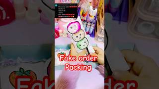 Fake order packing 🩷               #kawaii#fakeorder#packingorders#stickers#freegift#squishy