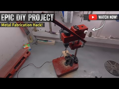 Homemade Mini Drilling Machine | Simple DIY Metal Craft Setup | PVC Drilling Experiment