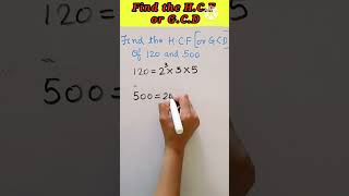 Easy way to Find the H.C.F | G.C.D Calculate easily #Easymaths #Mathshorts #ProwessMaths #PayalNayak