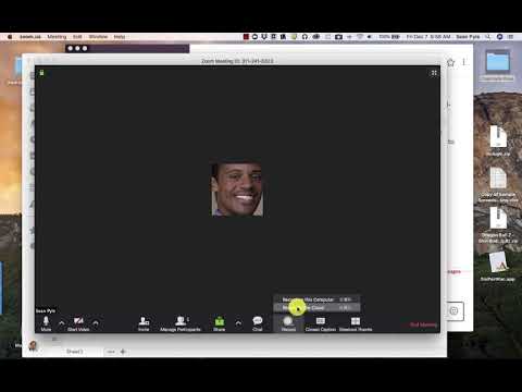 Zoom Recording Instructions