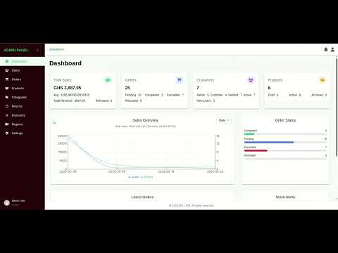 Next.js Ecommerce UI – Registration & Store Settings Preview | React + NestJS Fullstack Project