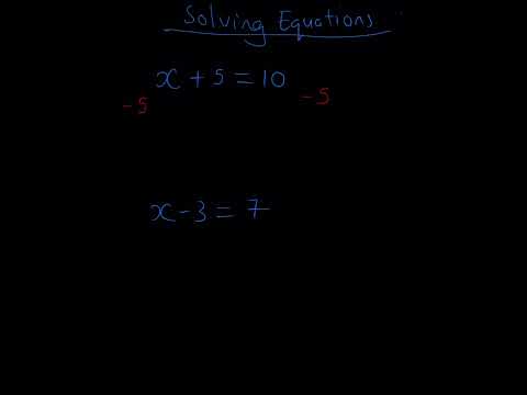 Solving one step equations by adding or subtracting  #gcsemath #maths#equations