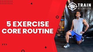 At Home Core Workout With No Equipment (5 minutes No Breaks)