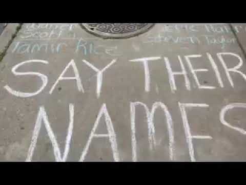 Their Names on a Sidewalk in Louisville June 2020