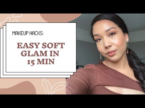 QUICK EASY SOFT GLAM LOOK \\ MAKEUP HACKS FOR BEGINNERS