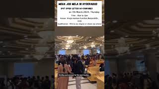 Mega job mela in Hyderabad on 7th March 2024|| #jobsinhyderabad #jobs2024