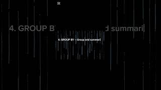 Top 5 SQL Commands for Beginners #Shorts
