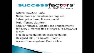 SAP Success Factors Demo