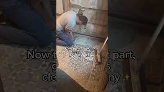 We found Victorian tiles and restored them! #renovation #viral #viralvideo #renovating