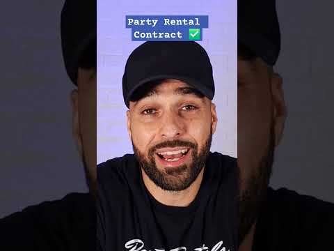 You Need A Contract For Your Party Rental Business!