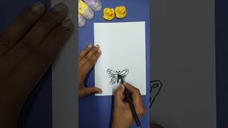 Butterfly Border Design #shorts #tiktok #youtubeshorts #ytshorts #satisfying #trending
