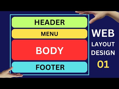 How to create Website Page Layout in HTML CSS | Part 01 | Web Layout Design Tutorial in Hindi-Urdu