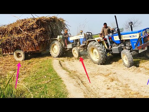 tractor load Lifting high Weights / ganna se bhara / Tractor Trali Big lod 140 kuntal / #tractor