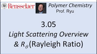 03.05 Light scattering of polymer solution: overview and Rayleigh Ratio