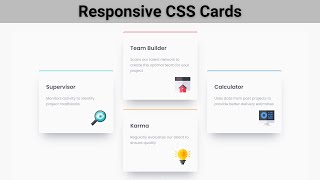 Creating Responsive CSS Cards | Card Design HTM & CSS | Web Designing Tutorial