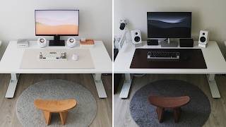 Couple's Meditative Minimal Floor Desk Setups Tour
