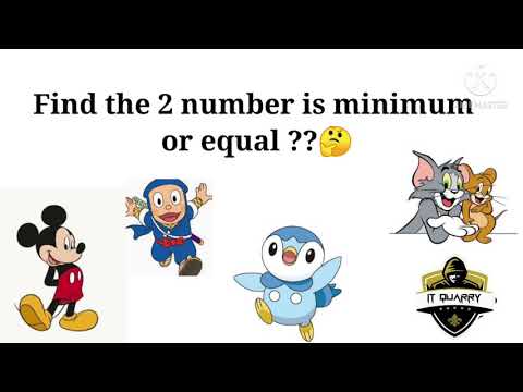 Find the minimum out of 2 and check whether equal to or not??
