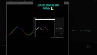 Make Zig Zag Rainbow With Python. #new #rainbow #python #developer #design #effects #graphics #ai