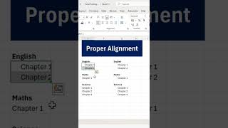 Proper Alignment using Increase Indent | Excel Trick