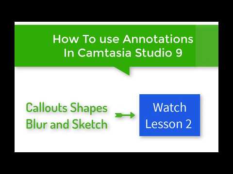 How to add annotations Callouts Sketchs And Blur Camtasia Studio 9  Lesson 2 Urdu/Hindi/english