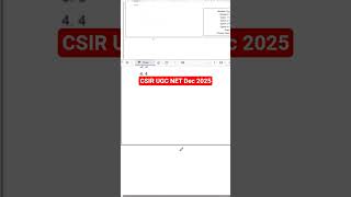 CSIR NET December 2025 Chemistry question paper with solutions official answer key #chemistry