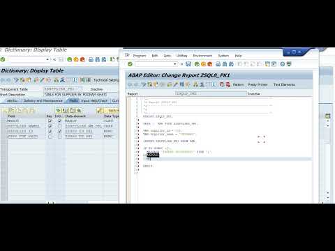 INSERT operation in SAP ABAP