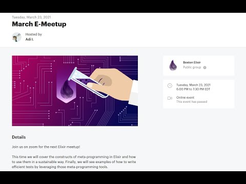 Boston Elixir March 2021 - Adi Iyengar - Metaprogramming and Usage testing in Elixir