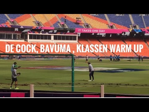 Unseen- Quinton dedock, Temba Bavuma, klassen warming upat narendraModi stadium #narendramodistadium