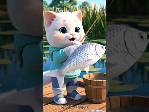 Mimi’s Magical Fishing Rod ✨ #kpop #catlovers #magicalfish #aicat  #cuteanimals