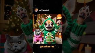 Chihuahua & Cat Wreck Christmas Song! 😂🎄 #memes