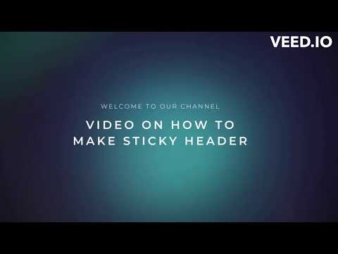 How to make Sticky Header with CSS without any jQuery.